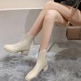 thumbnail image 4 of Styesk Boots for Women Winter Thick Bottom Boots Female Boots But Knee Thin Within The High Boots Water Proof Boots Round Toe Rider Boots Work Boots for Women, 4 of 7