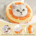 thumbnail image 4 of Adjustable Cat Cone Collar Soft Cute Cat Recovery Collar After Surgery-Oranges, 4 of 5