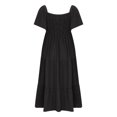 thumbnail image 4 of Yuyuzo Robe Décontractée d'Été 2024 pour Femme, Manches Courtes, Longue, Encolure Carrée, Coupe Ample et Fluide, Robe Maxi de Plage, 4 of 6