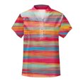 thumbnail image 4 of Cameland T-Shirt Décontracté d'Été pour Femmes à Manches Courtes Col Rond Boutonné Blouse Chandail Tops, 4 of 5