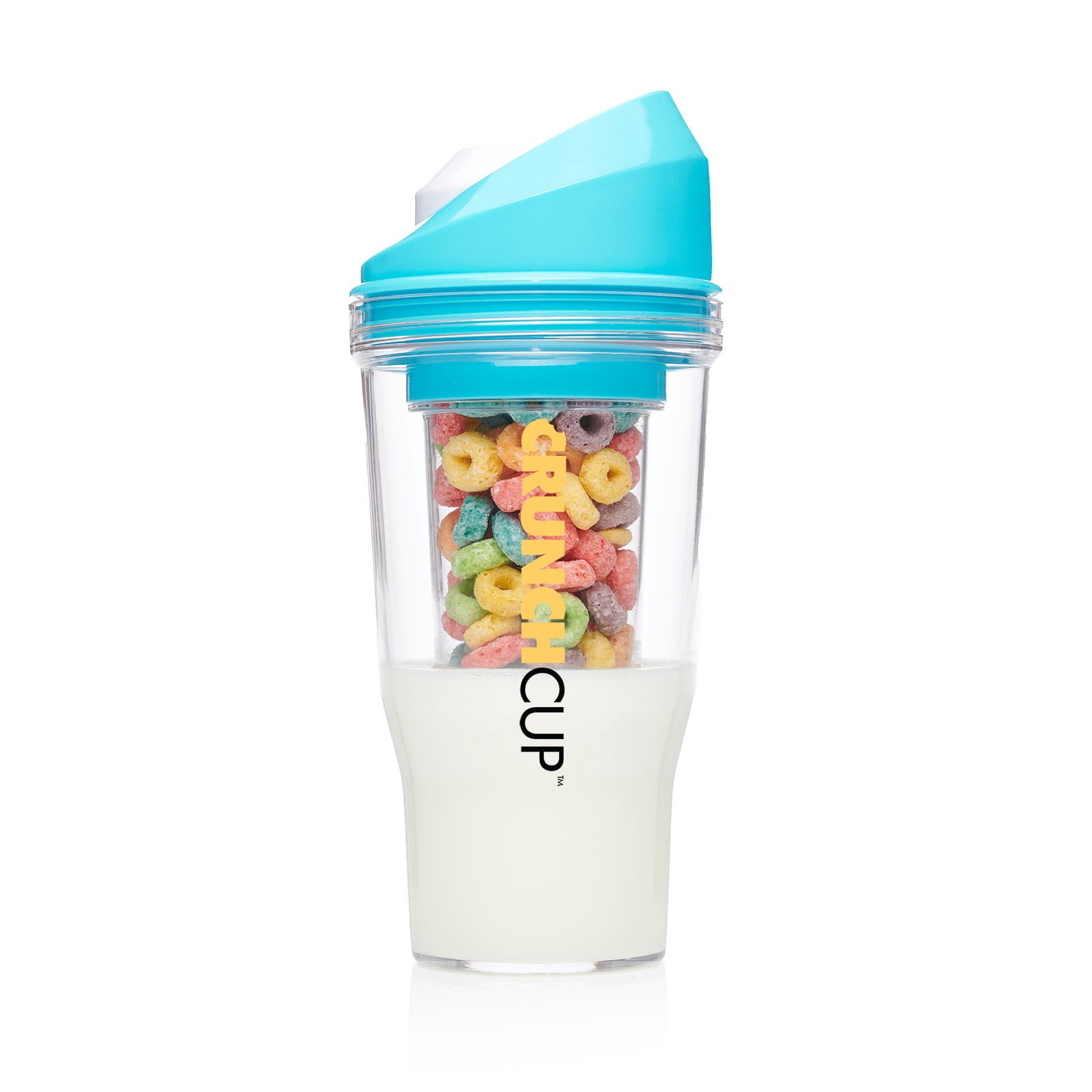 The CrunchCup - Blue - A Portable Cereal Cup Keeps Your Cereal Crunchy