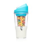 The CrunchCup - Blue - A Portable Cereal Cup Keeps Your Cereal Crunchy
