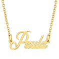thumbnail image 1 of KISPER Collier Pendentif Prénom Personnalisé en Acier Inoxydable Plaqué Or 18K, Paula, 1 of 6