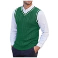 thumbnail image 2 of SHIXIAOO Male Knitted Vest Vest V Neck Sleeveless Padded Sweater Vest Open Cardigan plus Man Sweater for Men Sweaters for Men Cardigan Open Front with Hood Cropped Cardigan Sweaters for Men Sweaters, 2 of 8