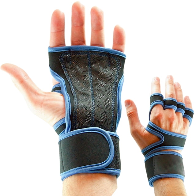 Redempat 2pieces Stay Cool And Comfortable With Multifunctional Gym Gloves Breathable Blue L 1Set