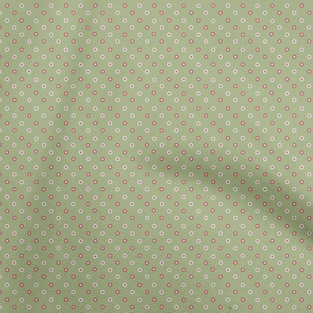 oneOone Rayon Light Green Fabric Floral Sewing Craft Projects Fabric Prints By Yard 56 Inch Wide