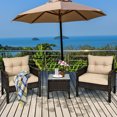 thumbnail image 4 of Patiojoy Outdoor 3PCS Patio Rattan Wicker Conversation Set, 4 of 6
