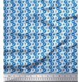 thumbnail image 1 of Soimoi Blue Rayon Fabric Airplane,Trophy & Geometric Symbol Print Fabric by Yard 56 Inch Wide, 1 of 3