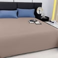 thumbnail image 4 of Fridja Queen Size Flat Sheet, Solid Color Soft Skin-friendly Machine Washable Flat Sheets, Cool & Breathable Bed Sheets, Top Sheet, Flat Sheet , Single Flat Sheets Only (Khaki, 70.87x90.55 in), 4 of 6