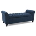 thumbnail image 4 of Banc Pouf en Tissu Contemporain Santa Cruz, Bleu Foncé, 4 of 9