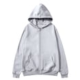 thumbnail image 1 of Zip Up Hoodies for Men Long Sleeve Sweatshirt Loose Fit Solid Color Fall Sweatshirts, 1 of 6
