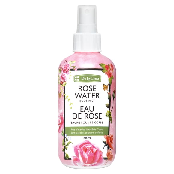 De La Cruz Rose Water Mist, for Body, Skin and Hair, 8 FL oz