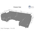 thumbnail image 2 of LLappuil Modular Sectional Sofa, 6 Seat Modular Sectional Sofa with Storage, Faux Leather Waterproof Sofa for Living Room, 2 of 9