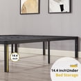 thumbnail image 4 of VECELO 16' Queen Size Metal Platform Bed Frame, Black, Queen, 4 of 8