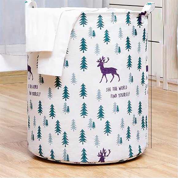 Wzzjkit Fashion Printed Household Foldable Toy Clothing Storage Bag Laundry Basket