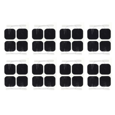 36 Pcs Tampon d'Électrode Réutilisable à Forte Adhérence Rectangulaire Tampon d'Électrode de Remplacement pour Machine TENS