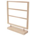 thumbnail image 3 of Earring Display Stand, Earring Organizer Stand, Log Color Wooden Earrings Jewelry Holder Earring Holder With Wood Basic Stand Storage Display For Hanging Earrings, 3 of 8