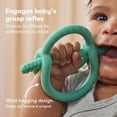 thumbnail image 3 of Frida Baby - Get-A-Grip BabyTeether for Teething Relief, Easter Basket Stuffer for Kids, 100% Food-Grade Silicone Teething Toys for Baby 0-6, 12, 18 Months Infant, BPA-Free, PVC-Free, Teal, 3 of 6