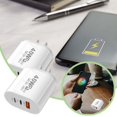 thumbnail image 2 of 40W Compact Wall Charging Station - 2 Type - C PD + 3 USB Ports, Lightweight and Portable, 2 of 6