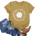 thumbnail image 1 of T-shirts Graphiques pour Femmes, Mode Femmes Nouveau Style T-Shirts à Imprimé Floral Amples à Manches Courtes Col Ras du Cou Blouses d'Été Décontractées Hauts pour Dames, 1 of 6