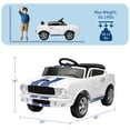 thumbnail image 3 of 12v Battery Powered Ride on Toys, Ride on Licensed Shelby GT350 Car with Remote Control, Kids Electric Vehicle with Safety Belt, 3 of 7