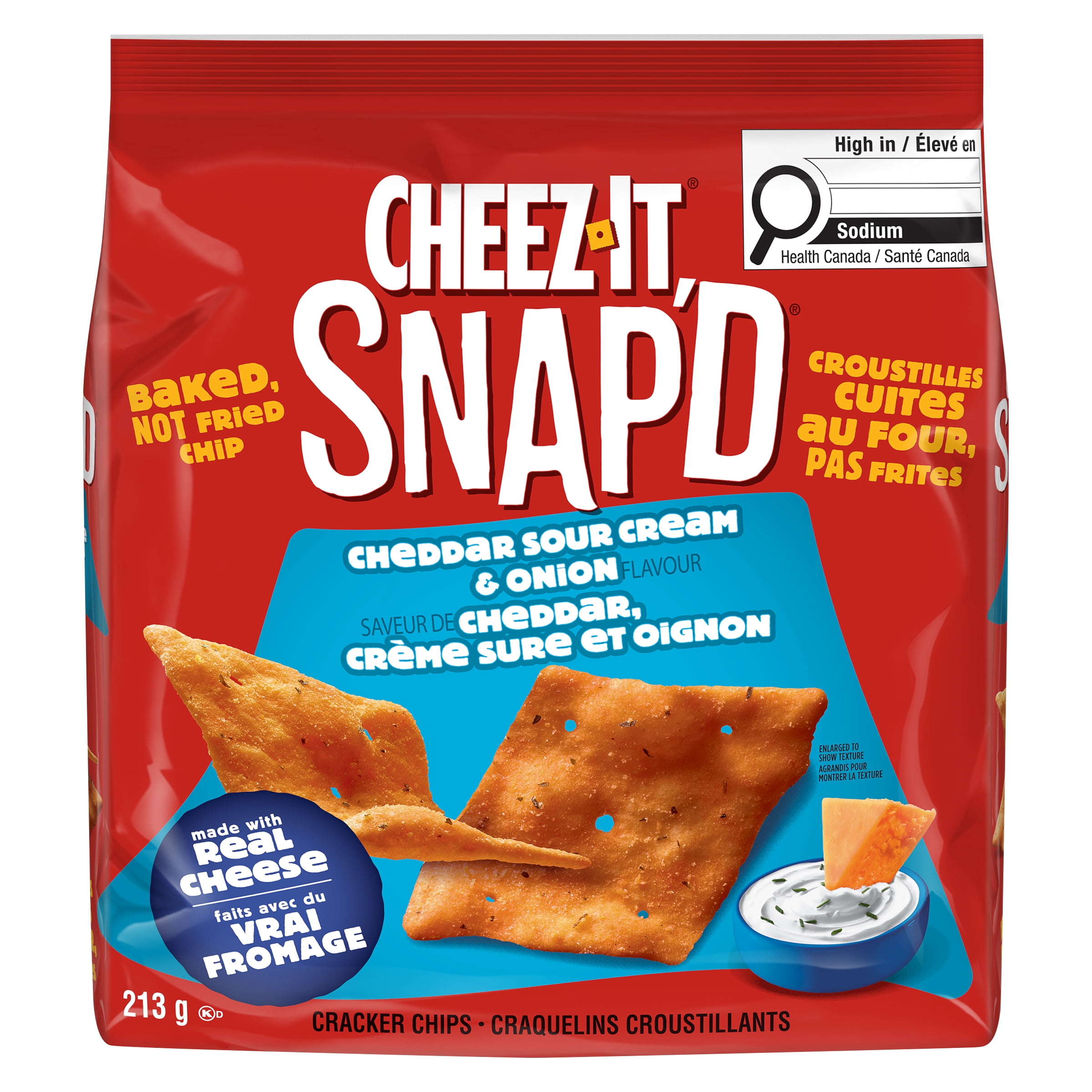 Cheez-It SNAP’d* Cheddar Sour Cream and Onion Flavour Crackers 213 g