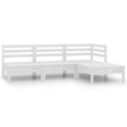 thumbnail image 1 of vidaXL 4 Piece Garden Lounge Set Solid Pinewood White, 1 of 5