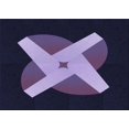 thumbnail image 1 of Ahgly Company Machine Washable Indoor Rectangle Transitional Night Blue Area Rugs, 2' x 5', 1 of 7