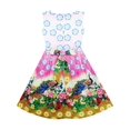 thumbnail image 2 of Robe Fille Motif Cercle Paon Chinois Fleur 12 Ans, 2 of 4