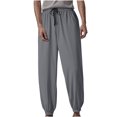 thumbnail image 1 of FRSASU Pantalon de Jogging Décontracté pour Homme à Bas Resserré, Athlétisme, Ample, Léger, Coupe Standard, Pantalon de Sport à Cordon, Gris, 1 of 2