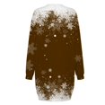 thumbnail image 4 of Kcodviy Chandail Imprimé de Noël pour Femme Robe Formelle D'Automne pour Femmes Col Rond Longue Robes de Bureau Décontractées pour Femmes Été Manche Ample Sans Capuche Robes Portefeuille d'Été Décontractées pour Femmes Robe D, 4 of 5