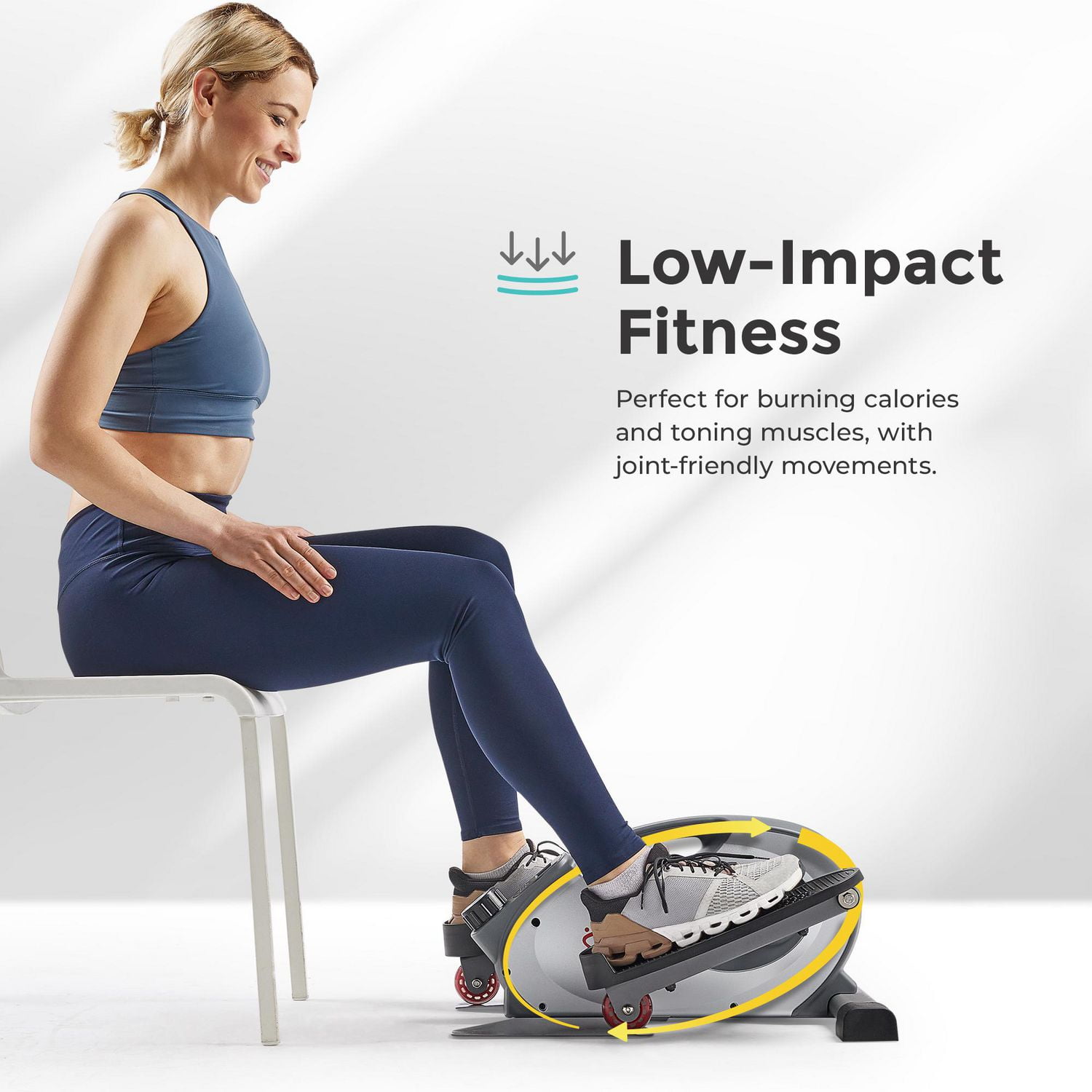 Sunny Health & Fitness Elliptique Magnétique Portable Intelligente Sous le Bureau - SF-E323017