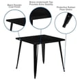 thumbnail image 4 of Heavenly Collection Solid Metal Dining Table, Black Finish, Indoor/Outdoor Dining Table for Kitchen, Dining Room, Patio & Balcony, 4 of 7