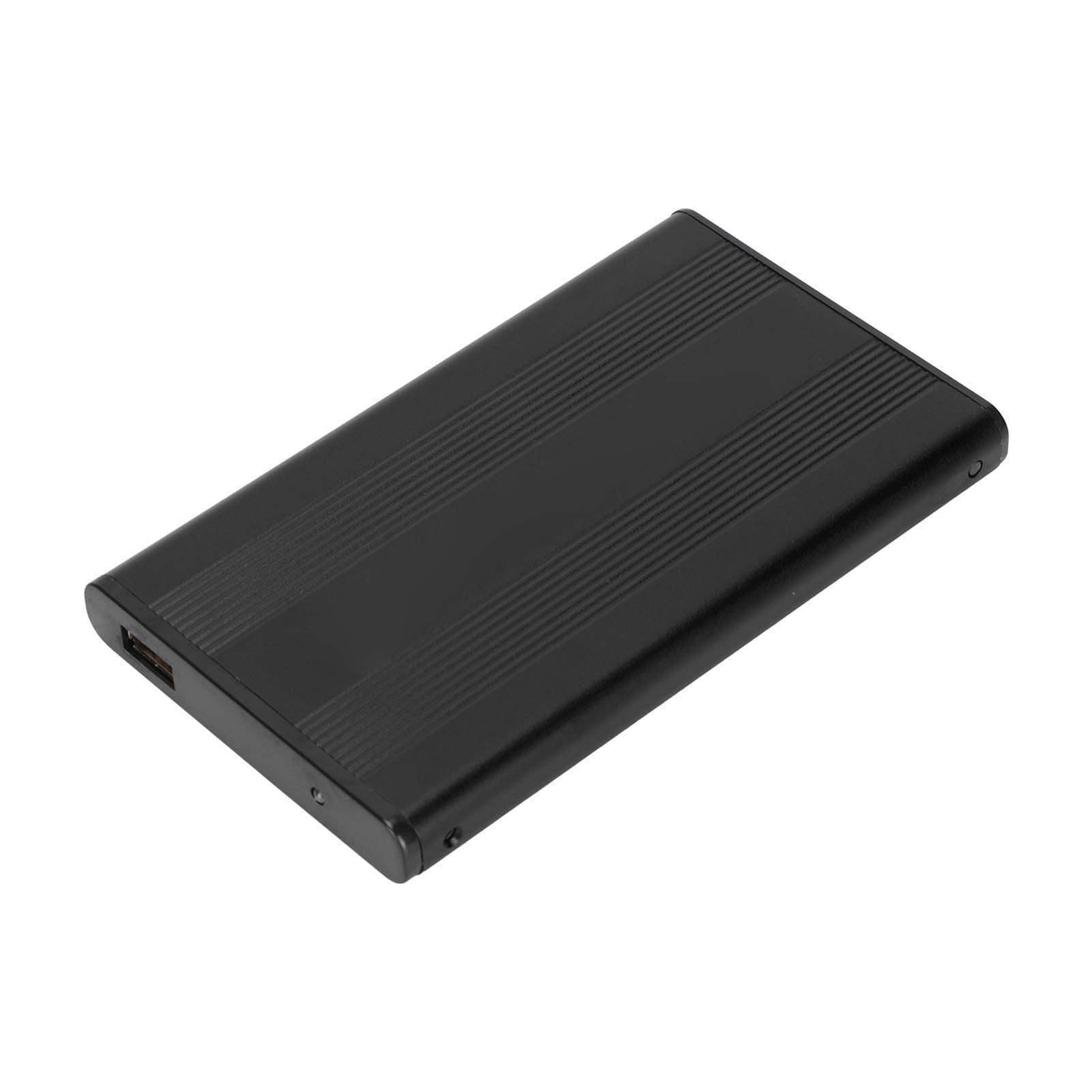 HDD Enclosure, Aluminum Alloy 2TB Capacity 2.5in Support Hot Swap USB2.0 Transmission  Hard Drive Enclosure  for Vista for OS X for  Black