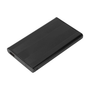 HDD Boîtier, alliage d'aluminium 2TB Capacité 2.5in Prise en charge Hot Swap USB2.0 transmission disque dur boîtier pour Vista OS X pour noir