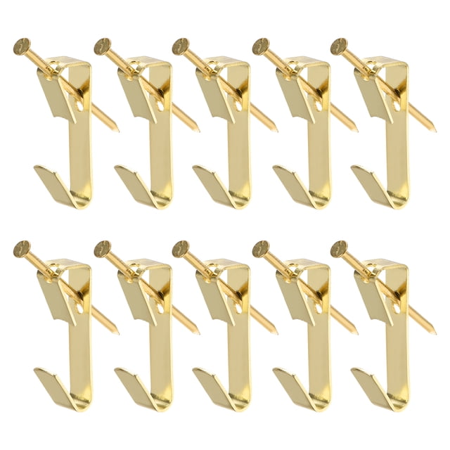 Unique Bargains Picture Hangers w Nails - Photo Frame Hanging Hooks Kit for Wall Mounting - Holds 20 lbs - 25 Pcs