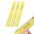 thumbnail image 1 of ZTTD 12 Inch, 3 Pack, Flexible Ruler with Centimeters and Inches, Clear Plastic Standard Ruler for Home, or Office (Type2-Yellow), 1 of 9