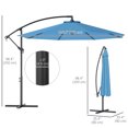 thumbnail image 3 of Outsunny 10' Deluxe Patio Umbrella, Outdoor Market Parasol, Blue, 3 of 10