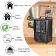 thumbnail image 4 of Comfort Zone Chauffage Utilitaire Électrique 3 Niveaux de Chaleur 1500 W avec Thermostat Réglable, Noir, 4 of 9