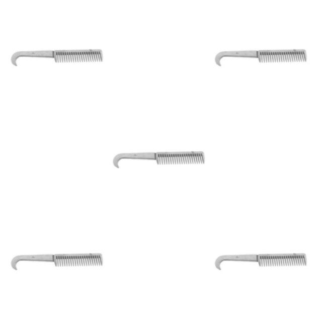 Youkk Stainless Steel Polished Horse Pony Grooming Tool Currycomb Comb Durable Style A 5Set