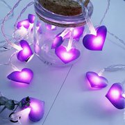 ZZkhGO LED String Lights, Fabric Heart Lights, Flexible Copper LED String Lights for Room Decoration Party