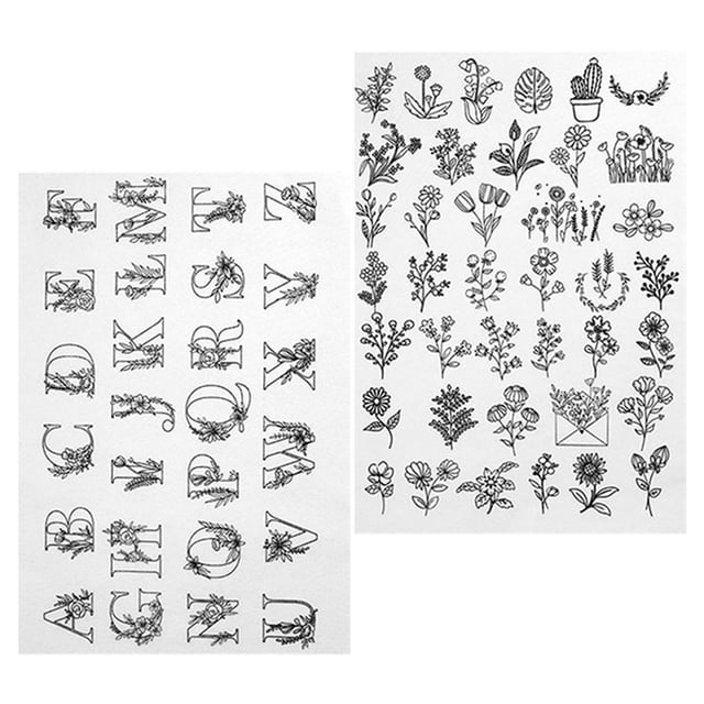yuksok 1Pair Water Soluble Hand Sewing Stabilizers for Embroidery Wash Away Designs B