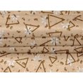 thumbnail image 4 of oneOone Velvet Pale Orange Fabric Texture & Triangle Geometric Sewing Material Print Fabric By The Yard 58 Inch Wide, 4 of 5