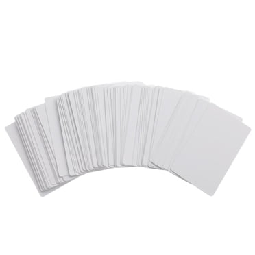 100PCS Blank Business Cards Name Tags Paper Printable Labels Tag Aluminum