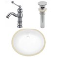 thumbnail image 1 of American Imaginations 16.5-in. W CSA Oval Bathroom Undermount Sink Set In White - Chrome Hardware - Overflow Drain Incl. AI-27095, 1 of 9