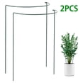 thumbnail image 1 of 4 pcs Metal Garden Support Stakes Half  Plant Support Ring Border Supports Ring Cage Plant Hoops Bow Flower Support Plant Support Frame for Rose Peony Hydrangea, 1 of 10