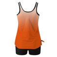 thumbnail image 5 of FAVIPT Womens Tummy Control Bathing Suit Two Piece Printed Swimsuits Modest Athletic Tank Top with Shorts 2026 Orange,M, 5 of 5