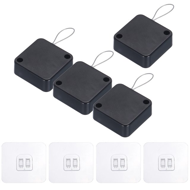 Unique Bargains Poinçonner Automatique Porte Capteur Plus Proche ABS avec Fil d'Acier 400G Noir 4 Set