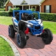 thumbnail image 4 of Costway 24V Kids Ride on UTV with 4 x 100W Powerful Engine Remote Control High/Low Speed Navy, 4 of 10