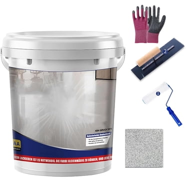 Vansen Peinture pour Plancher, Peinture pour Plancher Époxy Vansen, Peinture pour Plancher de Sable Coloré Époxy, Peintures pour Plancher Époxy Résistantes à l'Usure Antidérapantes Auto-Nivelantes, Imperméables, pour l'Intérieur et l'Extérieur